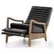 Chance Dakota Black Leather Recliner