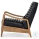 Chance Dakota Black Leather Recliner