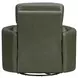 Arcadia Lyric Sage Leather Swivel Glider Power Recliner with USB Charging