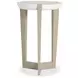 Axiom Linear Grey And White Plaster Round Chairside Table