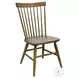 Colonial Oak Weathered Chestnut Trestle Extendable Dining Room Set