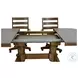 Colonial Oak Weathered Chestnut Trestle Extendable Dining Table