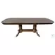 Colonial Oak Weathered Chestnut Trestle Extendable Dining Table