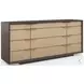 Pinstripe Dark Chocolate and Rich Walnut Canopy Bedroom Set