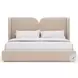 Oblique Ivory King Upholstered Bed