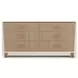 Counter Balance Chocolate Koto and Cloud 6 Drawer Dresser with Glass Top