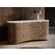 Fleur Porcini and Travertine 6 Drawer Dresser