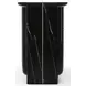 Overlap Piano Black and Nero Marquina 6 Drawer Dresser