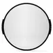 Overlap Piano Black and Nero Marquina Round Wall Mirror