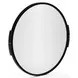 Overlap Piano Black and Nero Marquina Round Wall Mirror