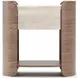 Fleur Porcini and Travertine 1 Drawer Open Nightstand