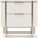 Wish You Were Here Sandstone Almond Milk and Whisper of Gold 2 Drawer Nightstand