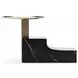 Overlap Nero Marquina and Whisper of Gold Nightstand Base