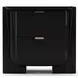 Overlap Piano Black and Nero Marquina 2 Drawer Small Nightstand