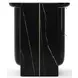 Overlap Piano Black and Nero Marquina 2 Drawer Small Nightstand