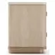 Rhythm Sun Drenched Oak and Neutral Metallic 2 Drawer Nightstand with Travertine Top