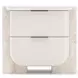 Overlap Latte and Travertine 2 Drawer Small Nightstand
