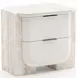 Overlap Latte and Travertine 2 Drawer Small Nightstand
