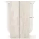 Overlap Latte and Travertine 2 Drawer Small Nightstand