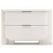 Overlap Latte and Travertine 2 Drawer Large Nightstand