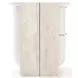 Overlap Latte and Travertine 2 Drawer Large Nightstand