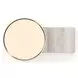 Overlap Travertine and Whisper of Gold Nightstand Base