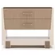 Counter Balance Chocolate Koto and Cloud 2 Drawer Large Nightstand with Glass Top