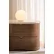 Fleur Porcini and Travertine 2 Drawer Large Nightstand