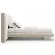 Overlap Ivory Upholstered Queen 2 Panel Bed
