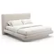 Overlap Ivory Upholstered King Panel Bed