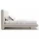 Overlap Ivory Upholstered King Panel Bed