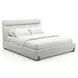 Counter Balance Oatmeal King Upholstered Panel Bed