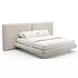 Overlap Ivory Upholstered King 2 Panel Bed