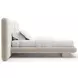 Overlap Ivory Upholstered King 2 Panel Bed