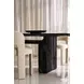 Overlap Piano Black and Nero Marquina 112" Rectangular Dining Table