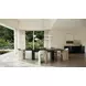 Overlap Piano Black and Nero Marquina 112" Rectangular Dining Table