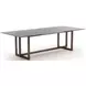 Wish You Were Here New Natural Walnut and Smoked Bronze Glass Top 84" Rectangular Dining Room Set