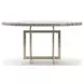 Wish You Were Here Sandstone and Whisper of Gold 60" Round Dining Table