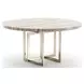 Wish You Were Here Sandstone and Whisper of Gold 60" Round Dining Table