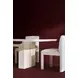 Overlap Latte and Travertine 112" Rectangular Dining Table