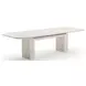 Overlap Latte and Travertine 112" Rectangular Dining Table