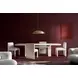 Overlap Latte and Travertine 112" Rectangular Dining Table