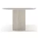 Overlap Latte and Travertine 112" Rectangular Dining Table