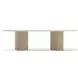 Rhythm Sun Drenched Oak and Travertine 112" Oval Dining Table