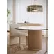 Rhythm Sun Drenched Oak and Clear Glass Top 60" Round Dining Table