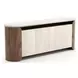 Fleur Porcini and Travertine 4 Door Open Sideboard