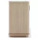Rhythm Sun Drenched Oak and Neutral Metallic 4 Door Sideboard with Travertine Top