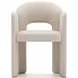 Overlap Ivory Upholstered Arm Chair