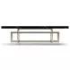 Wish You Were Here Black Marble and Whisper of Gold 60" Rectangular Cocktail Table