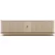 Rhythm Sun Drenched Oak and Neutal Metallic Rectangular Cocktail Table with Travertine Top